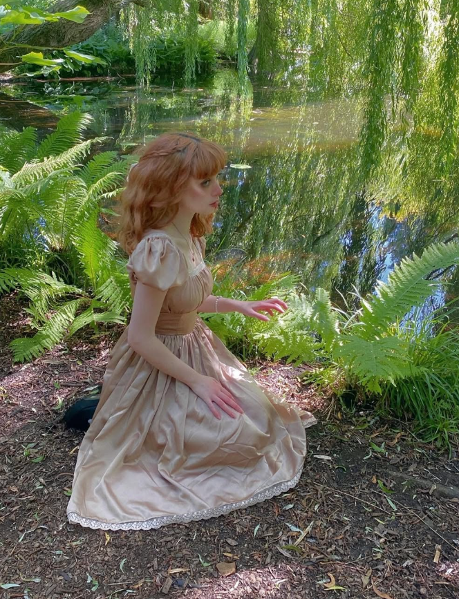 Cute Pink A Line Puff Lace Satin Short Homecoming Dress Cocktail Dress SH3684