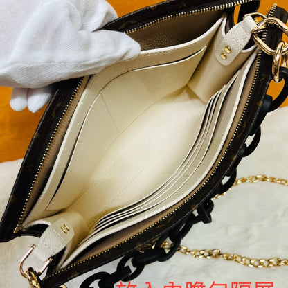 LV Toiletry Pouch 26 in Monogram Reverse Canvas with Wide Shoulder Strap