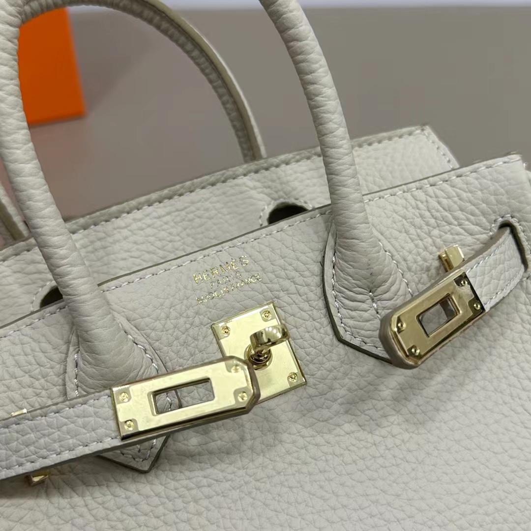 H BIRKIN 25 TOGO WHITE GOLD HARDWARE