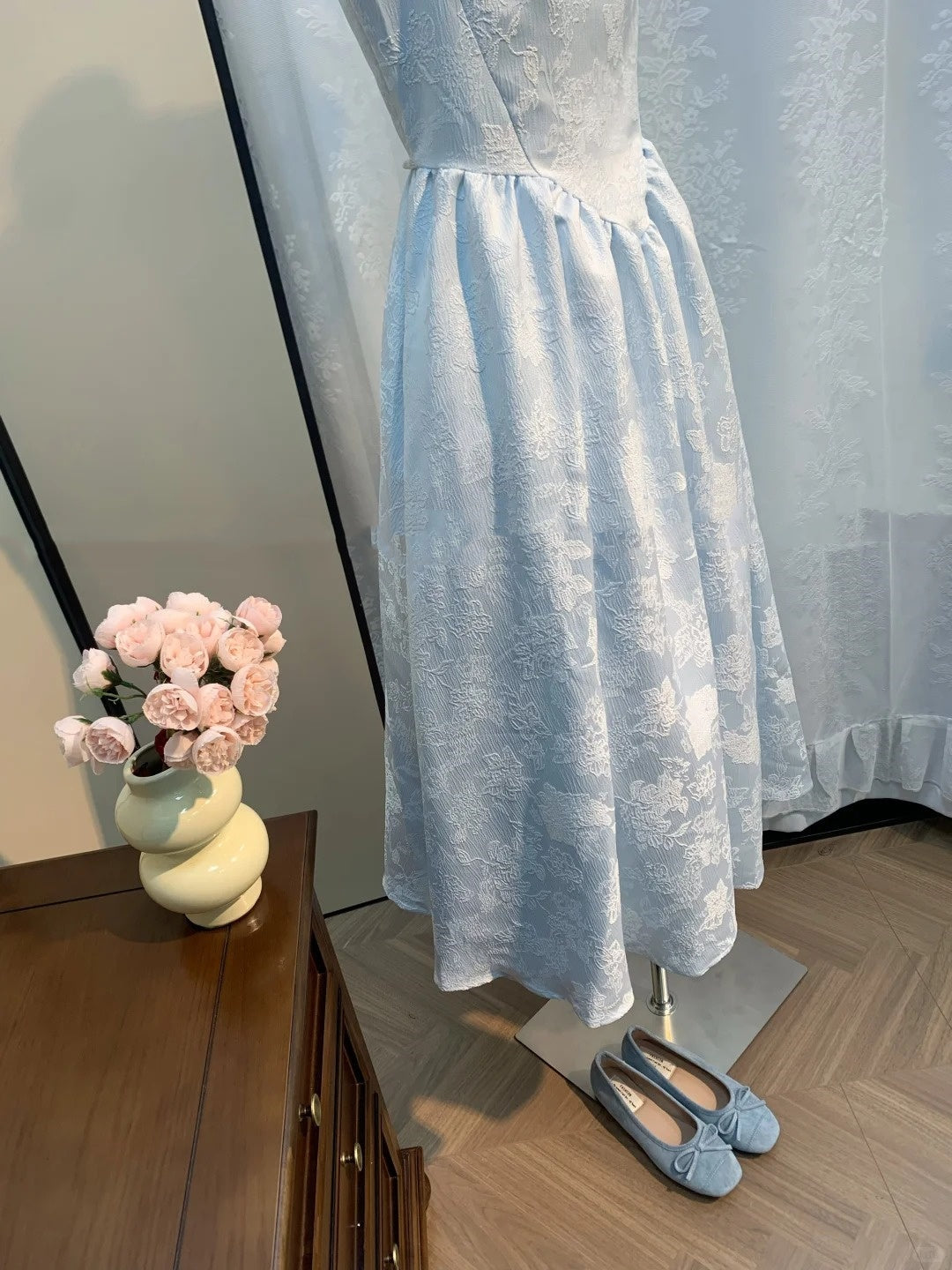 Light blue elegant girl homecoming dress long satin prom dress evening dress party dress birthday dress bridesmaid dress gh4544