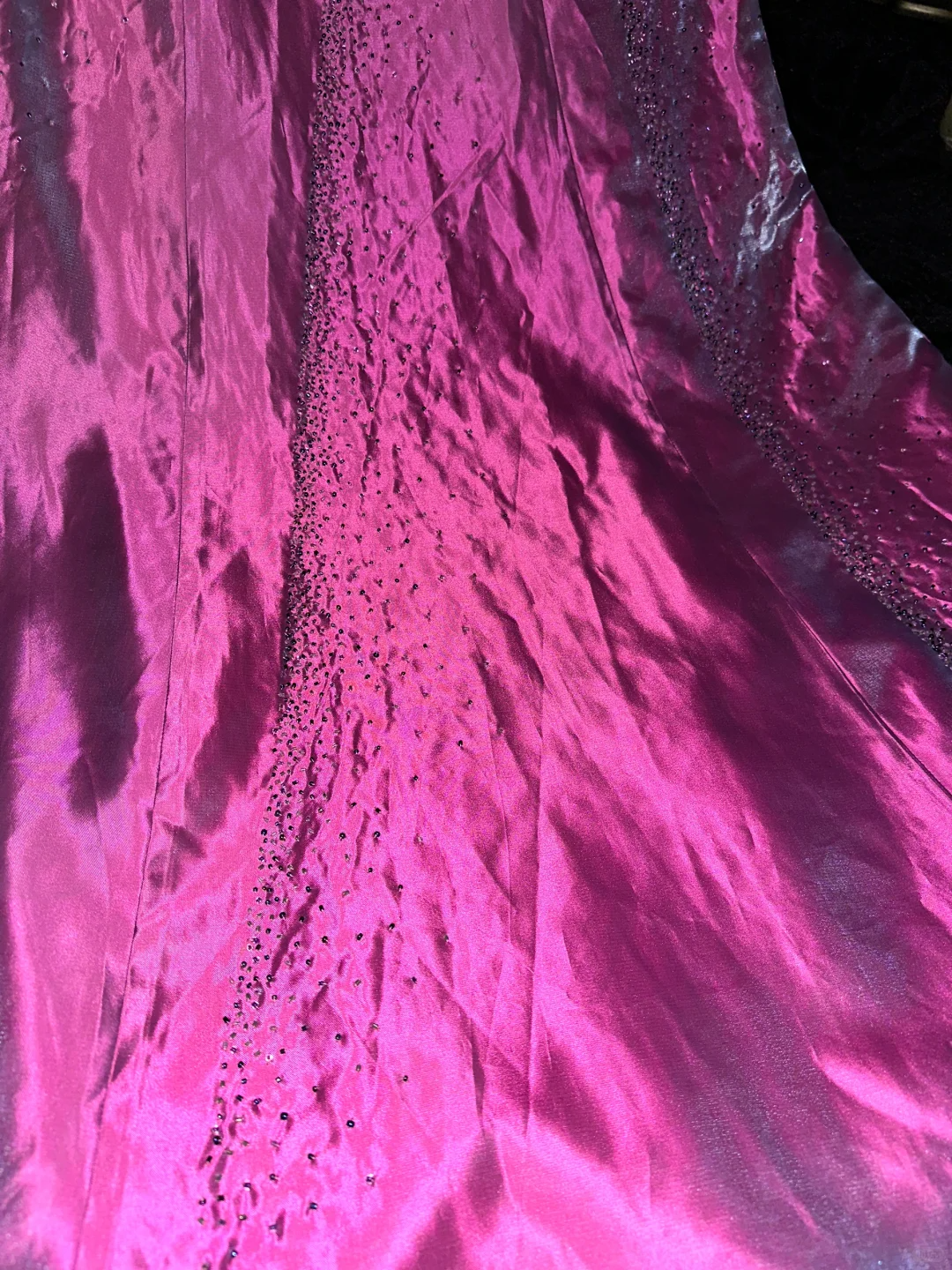 Vintage Mermaid One Shoulder Beaded Pink Satin Long Prom Dress Evening Dress SH3079