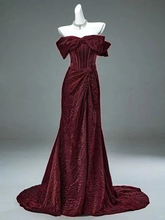 Purple Elegant Fashionable Elegant Exquisite Texture Long Satin Floor-length Prom Dress Evening Dress Princess Graduation Dress Adult Ceremony Dress gh3847