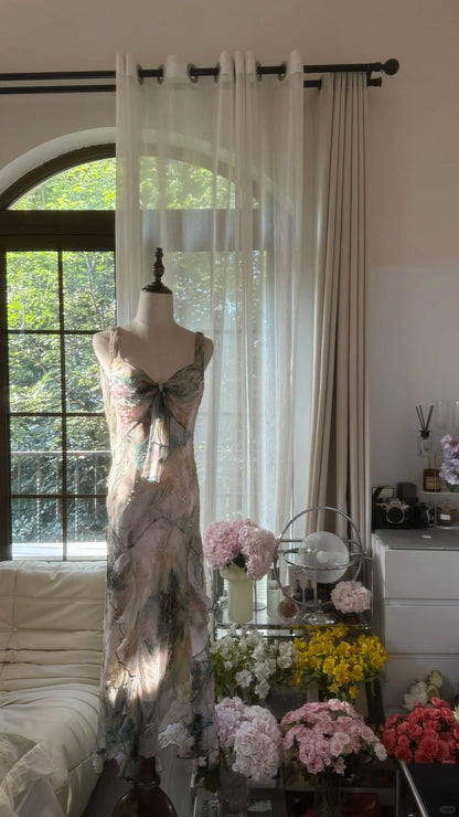 Fairy Beading Elegant Long Tiered Chiffon Ball Gown Evening Gown Party Dress gh4752