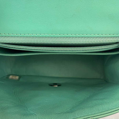 Chanel Green Leather Timeless Square Mini Flap Bag