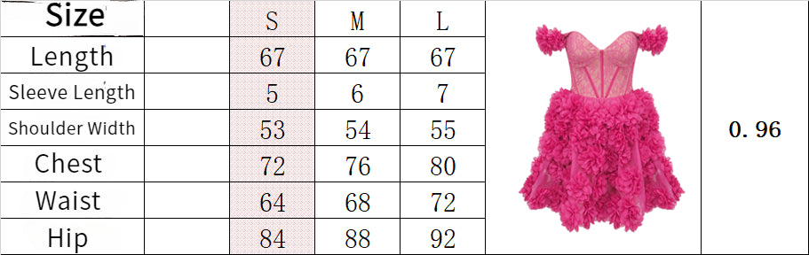 loveedsTM-Pink short flower tube top dress-vx