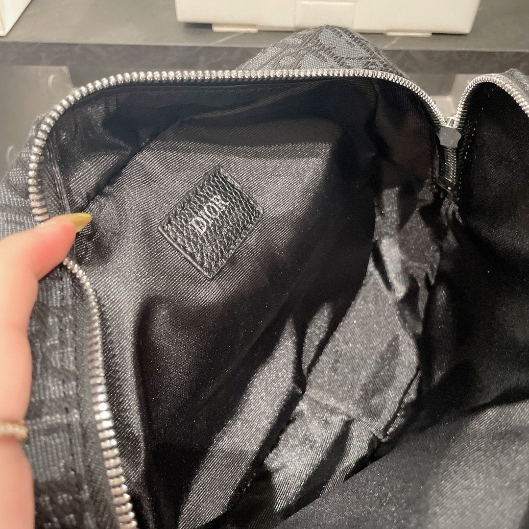 Dior Safari Messenger Bag Black Canvas