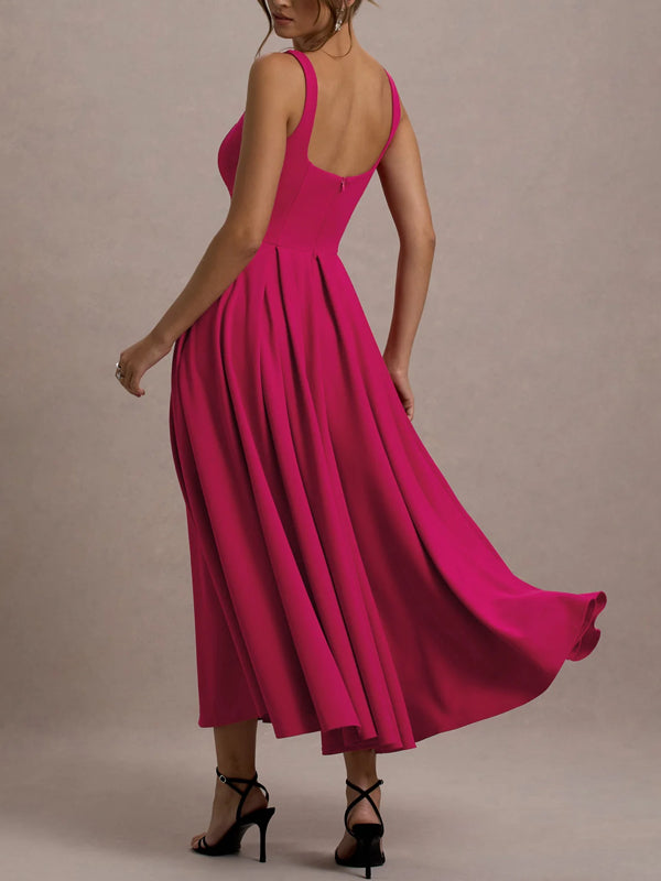 Square Collar And Elegant Temperament Women's Dress