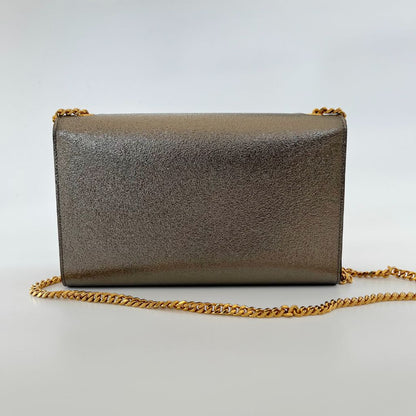Saint Laurent Bronze Textured Leather Medium Kate Bag