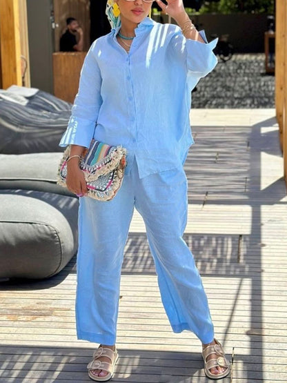 Casual Outdoor Vacation Shirt Women's Sets