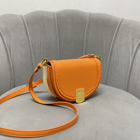 Fendi Moonlight Clementine Orange  Satchel Crossbody Bag