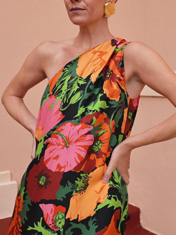 Temperament One Shoulder Women's Evening Dress