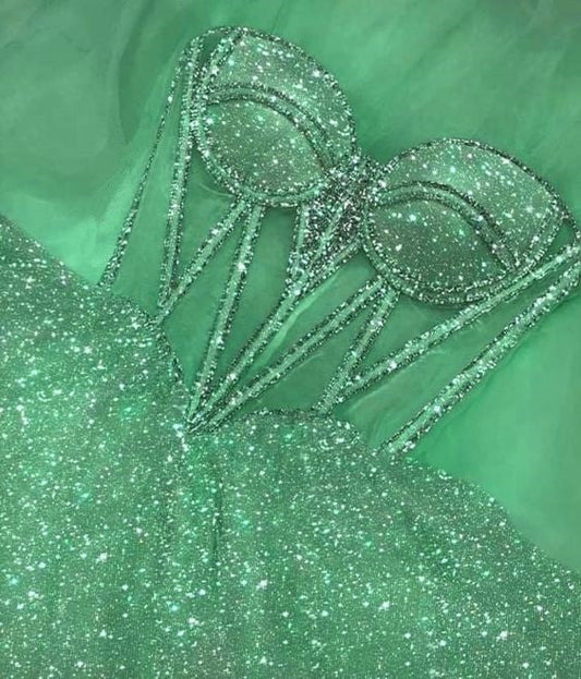 Sexy Sleeveless Green Party Dresses, Prom Dress    fg2507