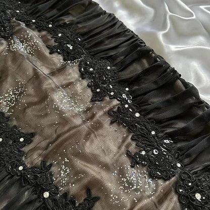 Black Brown Shiny Exquisite Elegant Beaded Lace Long Corset Ball Gown,Evening Dress,Party Dress gh3515