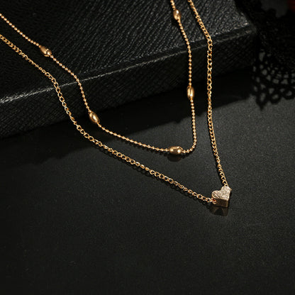 Love Multilayer Clavicle Heart Necklace