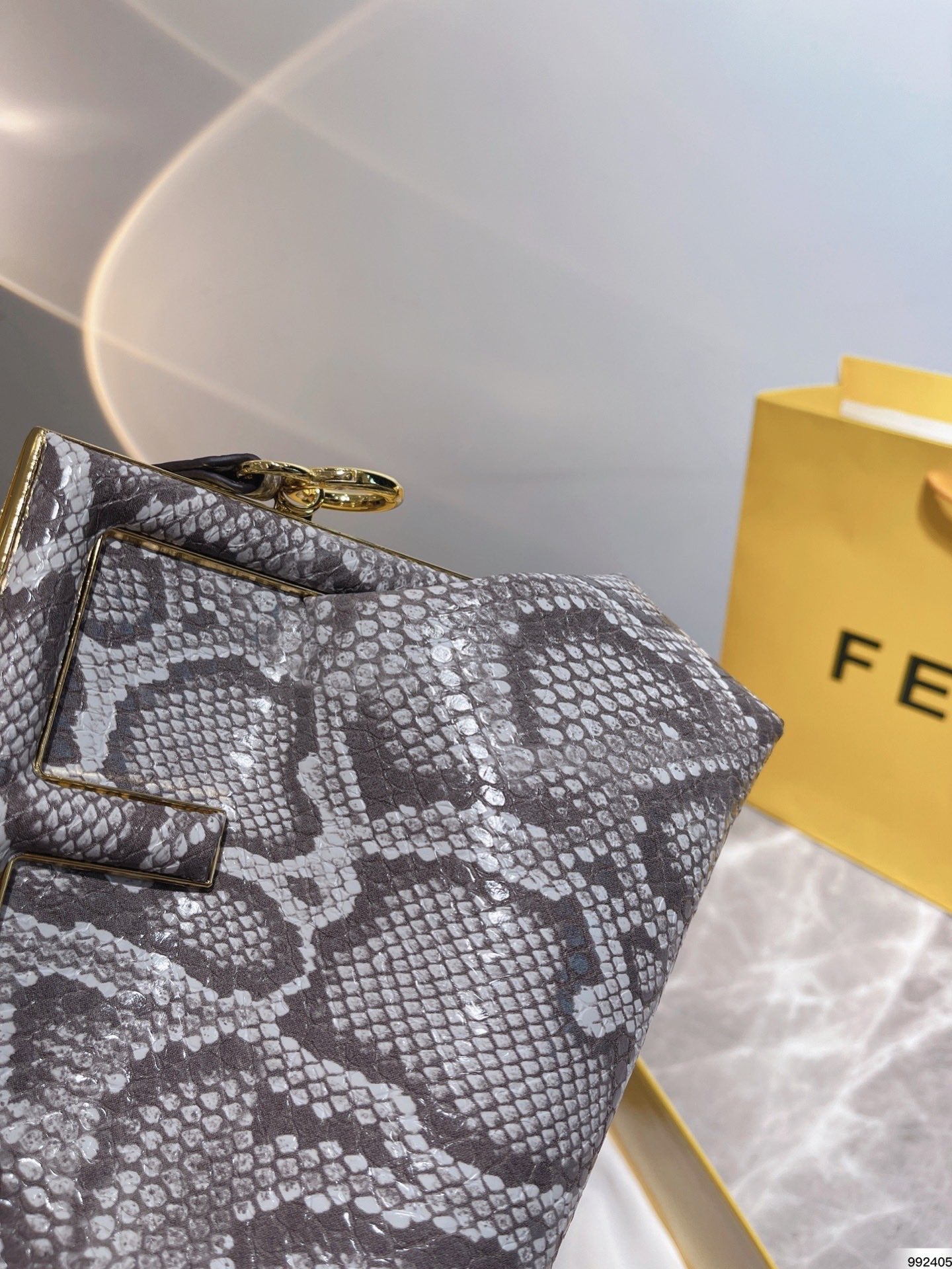 Fendi First Small Natural Python