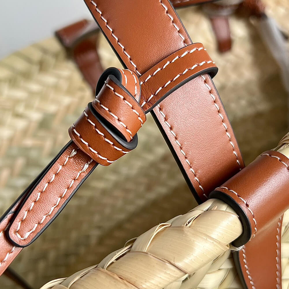 TEEN CELINE CLASSIC PANIER in Palm leaves and Calfskin