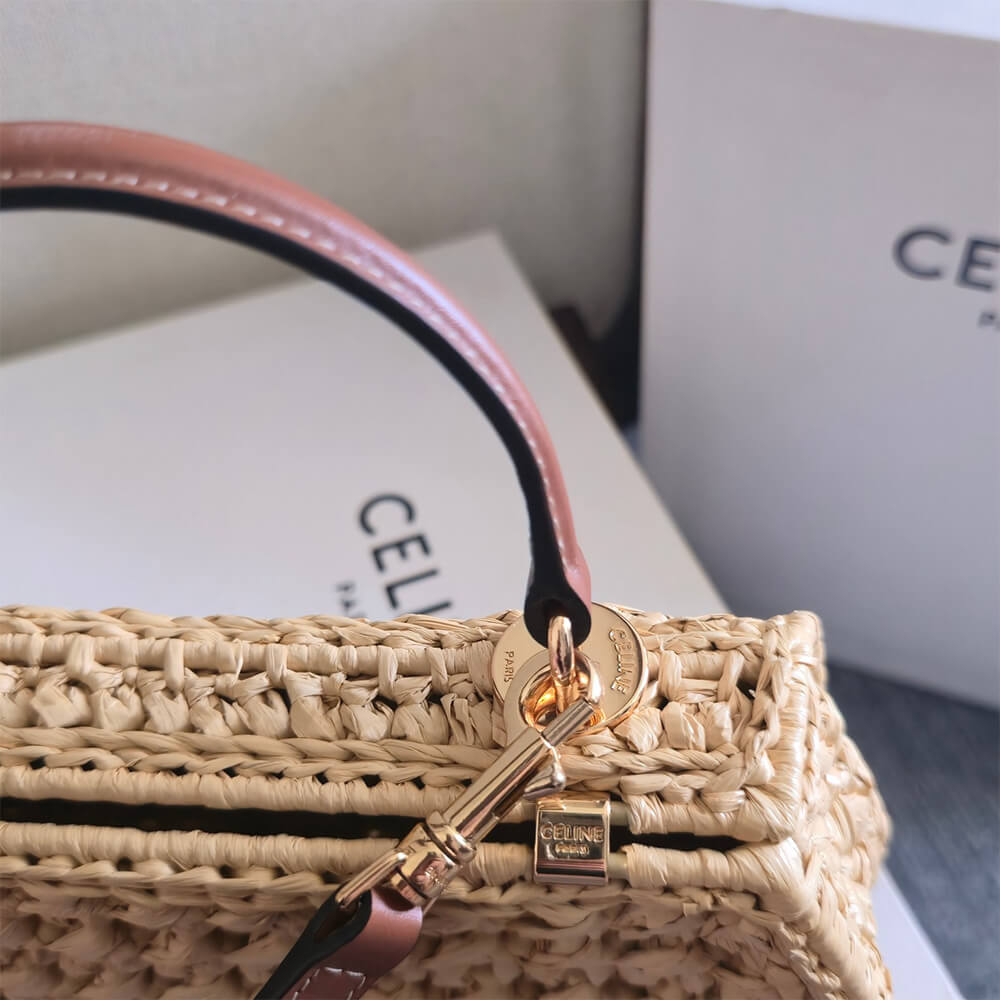 CELINE TEEN CELINE LOLA IN RAFFIA EFFECT TEXTILE