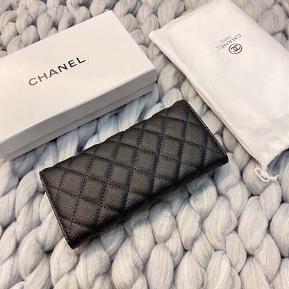 CHANEL 24C BLACK CAVIAR CHAIN WITH CHARMS WOC