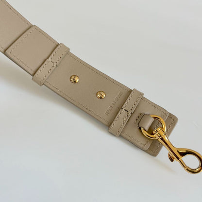 JW Anderson Logo Beige Leather Shoulder Bag