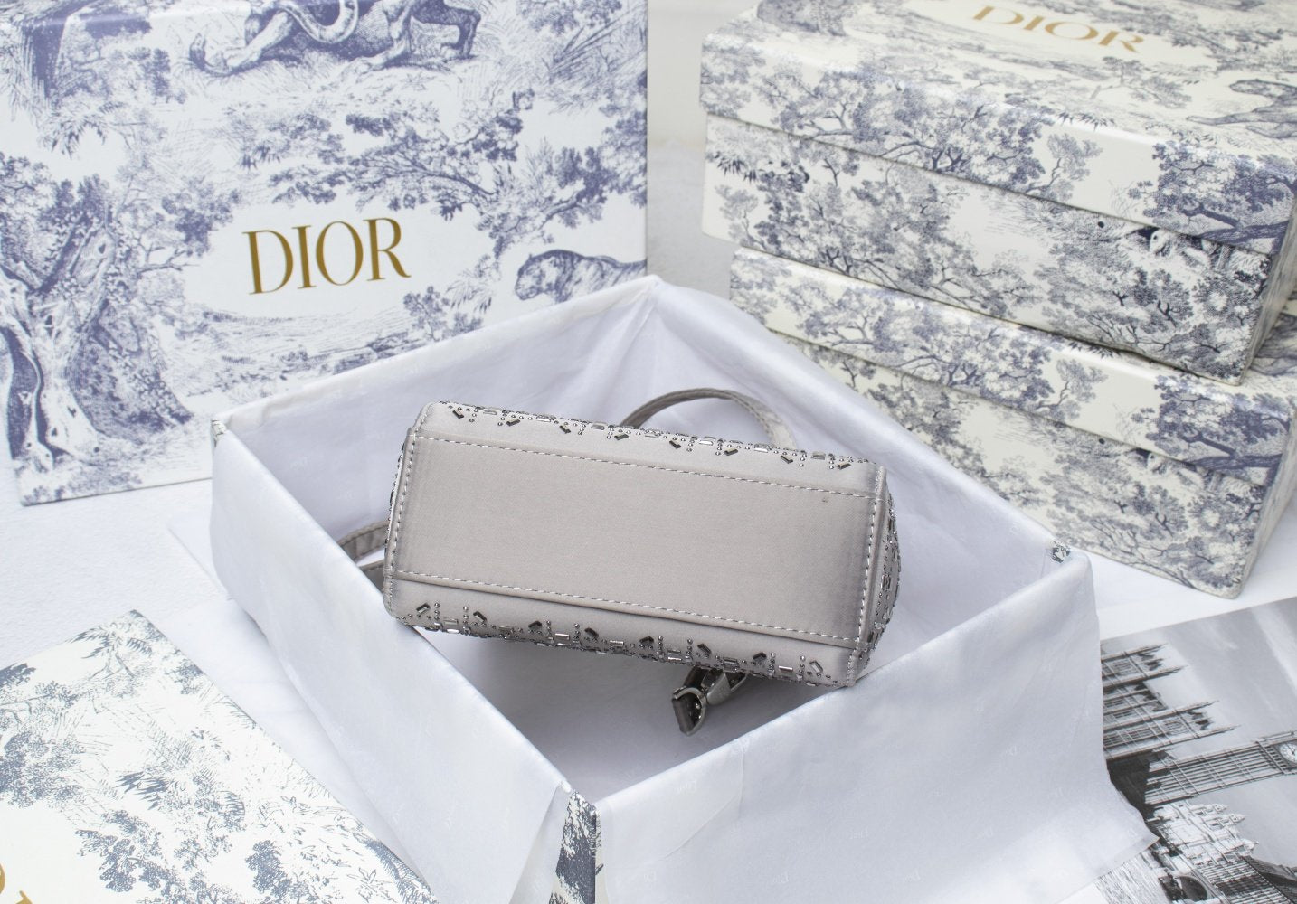 Lady Dior Embellished Cannage Satin Mini