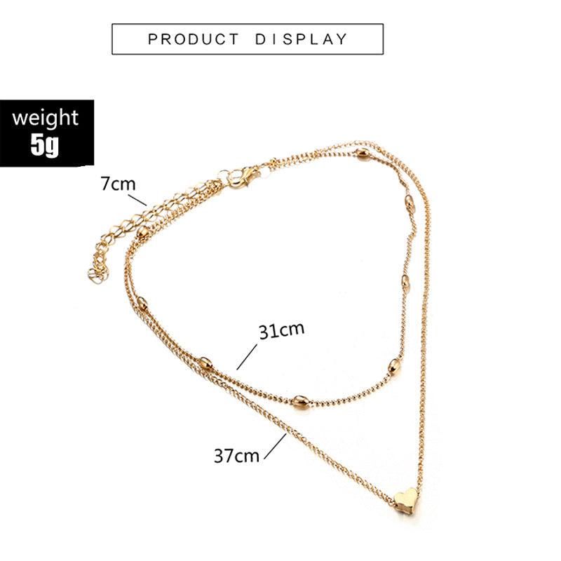 Love Multilayer Clavicle Heart Necklace