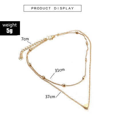 Love Multilayer Clavicle Heart Necklace