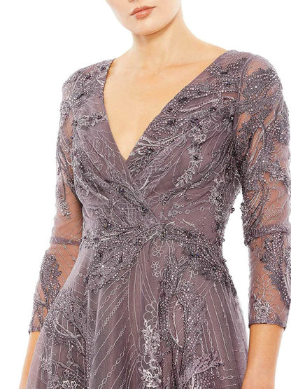 Bubble Sleeve Handmade Beaded Women's Dress