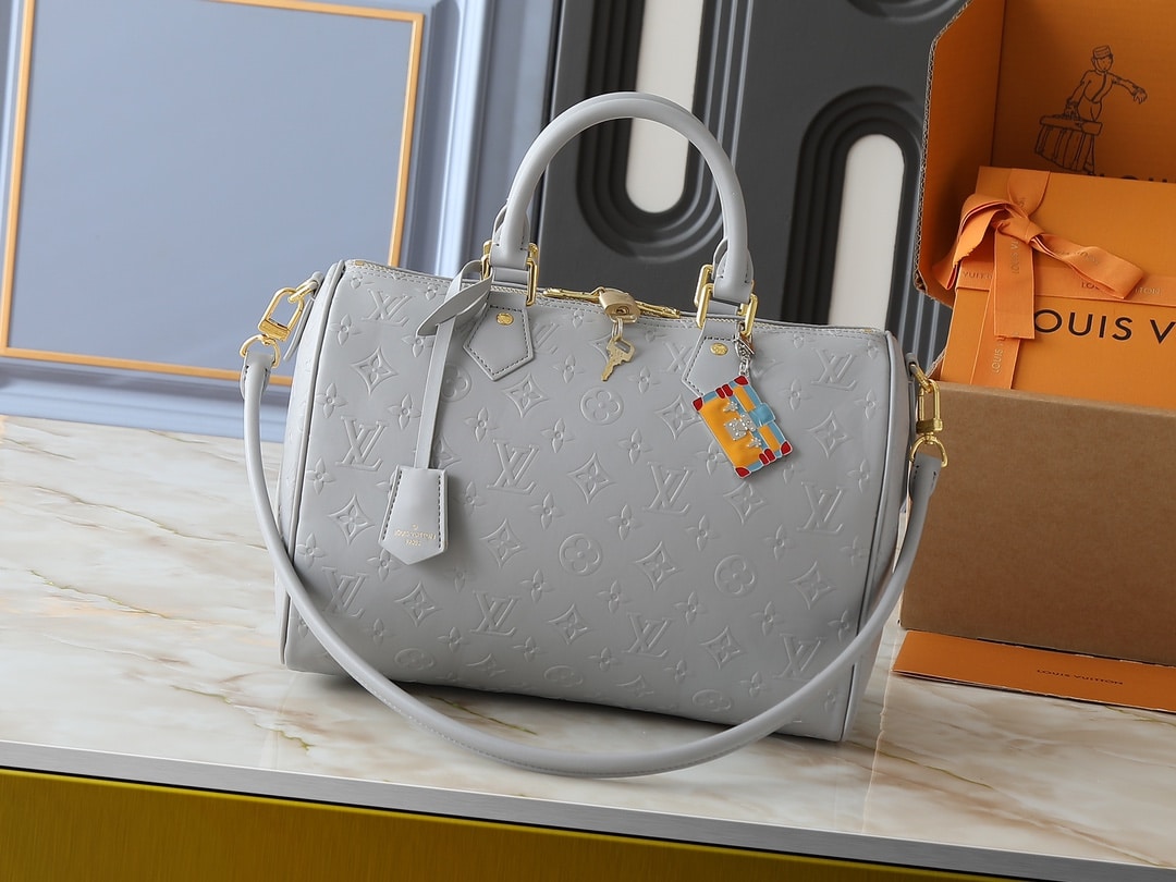 LOUIS VUITTON SPEEDY SOFT 30 BAG CLOUD GREY 30CM M25670