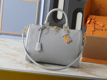 LOUIS VUITTON SPEEDY SOFT 30 BAG CLOUD GREY 30CM M25670