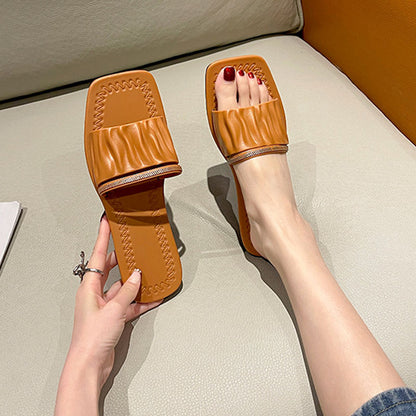 Indoor home non-slip soft bottom ladies slippers