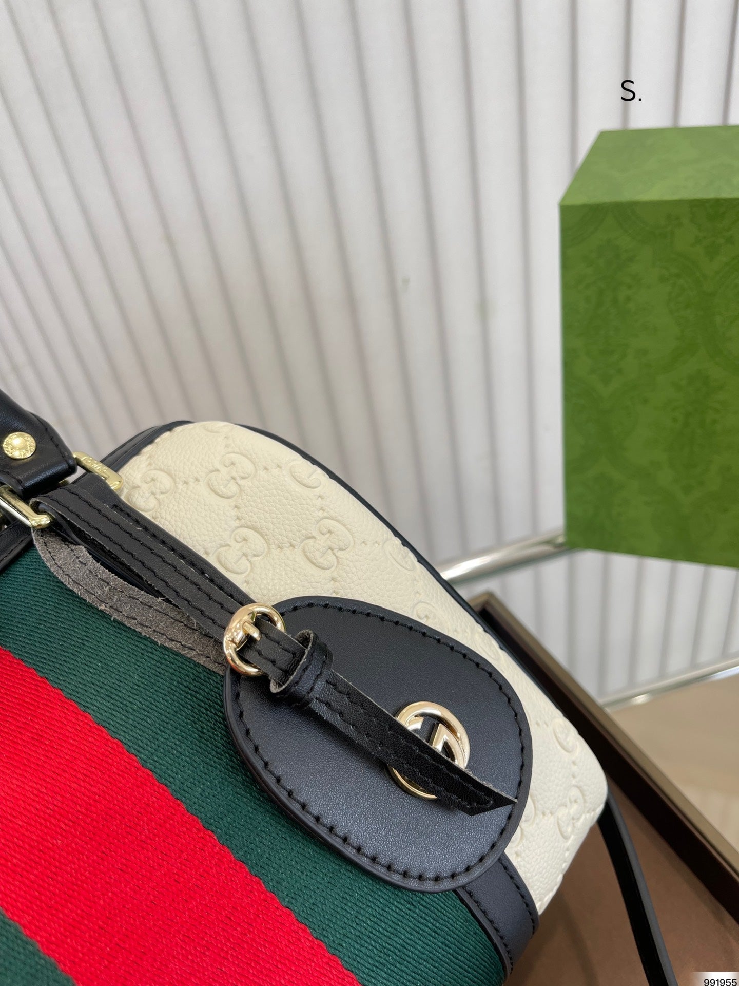 Gucci Dark Brown/Beige GG Canvas and Small Vintage Web Boston Bag