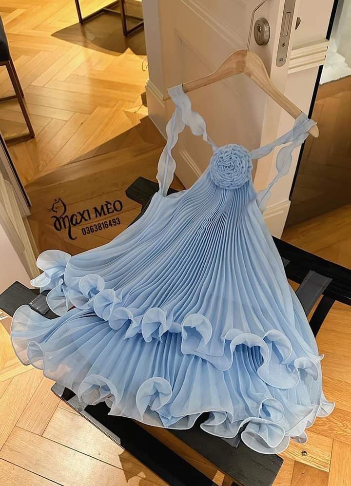 Cute A Line Halter Baby Blue Pleated Chiffon Short Homecoming Dress Birthday Dress SH2861