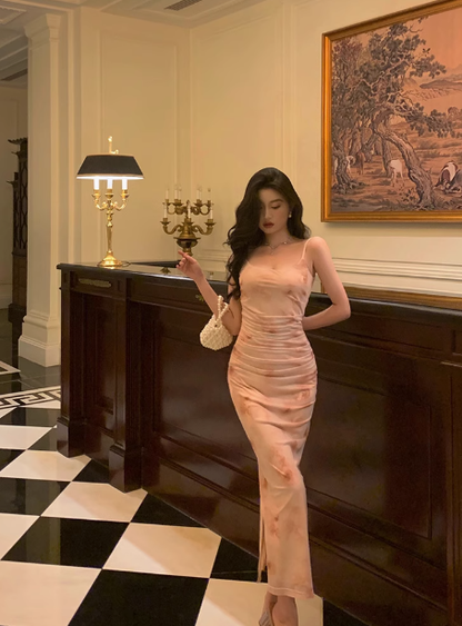 Sexy Sheath Pink Floral Blue 21st Birthday Dress Party Gown Birthday Outfits Birthday Dress Ideas For Women DP1889