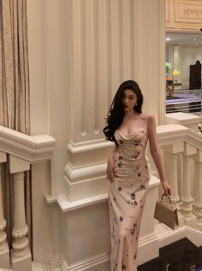 Sexy Sheath Spaghetti Straps Chiffon Floral 21st Birthday Dress Party Gown Birthday Outfits Birthday Dress Ideas For Women DP1887