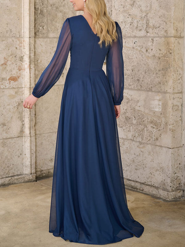 Chiffon Hand Embroidery Temperament Ladies Dress