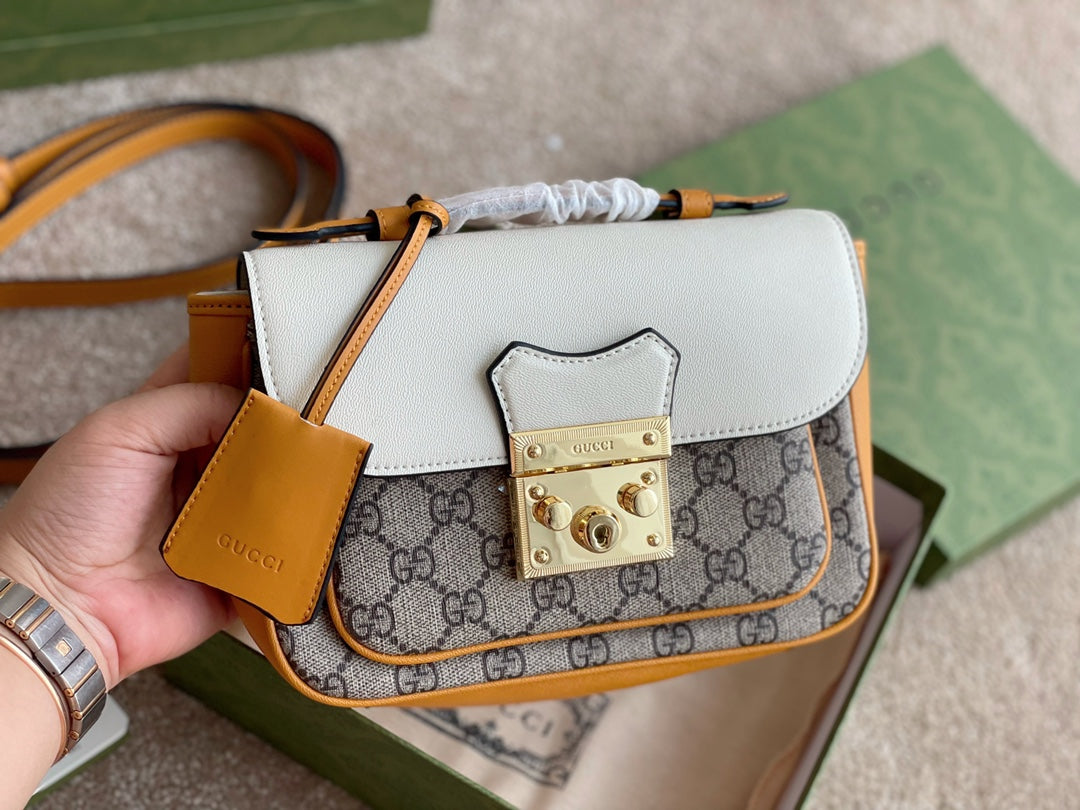 Gucci Padlock Front Pocket Flap Shoulder Bag