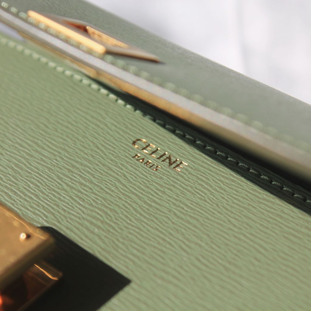 Celine Green Leather Teen Box Bag