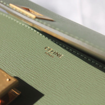 Celine Green Leather Teen Box Bag