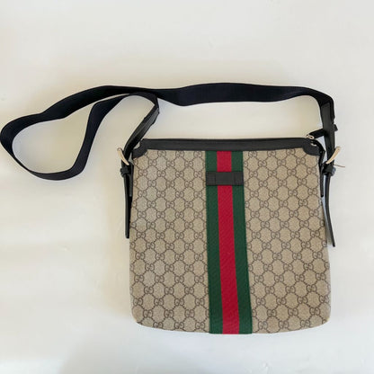 Gucci GG Supreme Monogram Web Messenger Bag