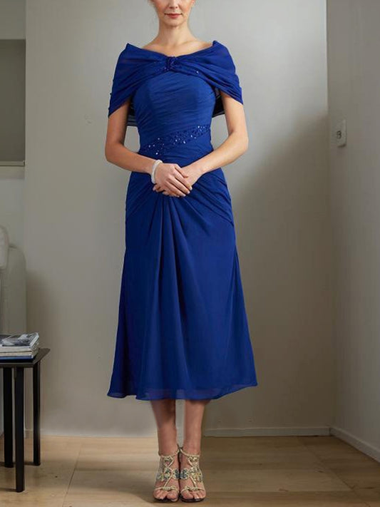 V-neck Solid Color Midi Dress