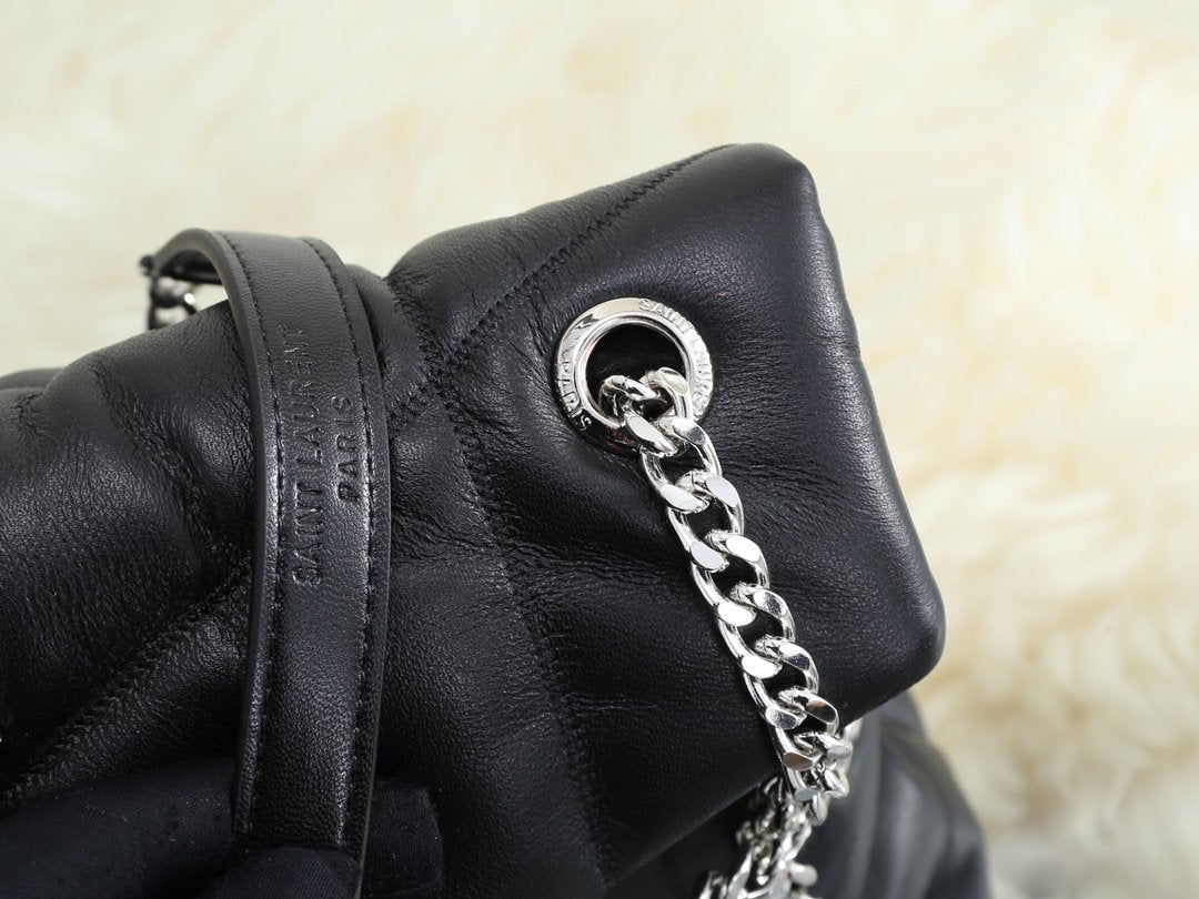 YSL SAINT LAURENT PUFFER MEDIUM CHAIN BAG IN QUILTED