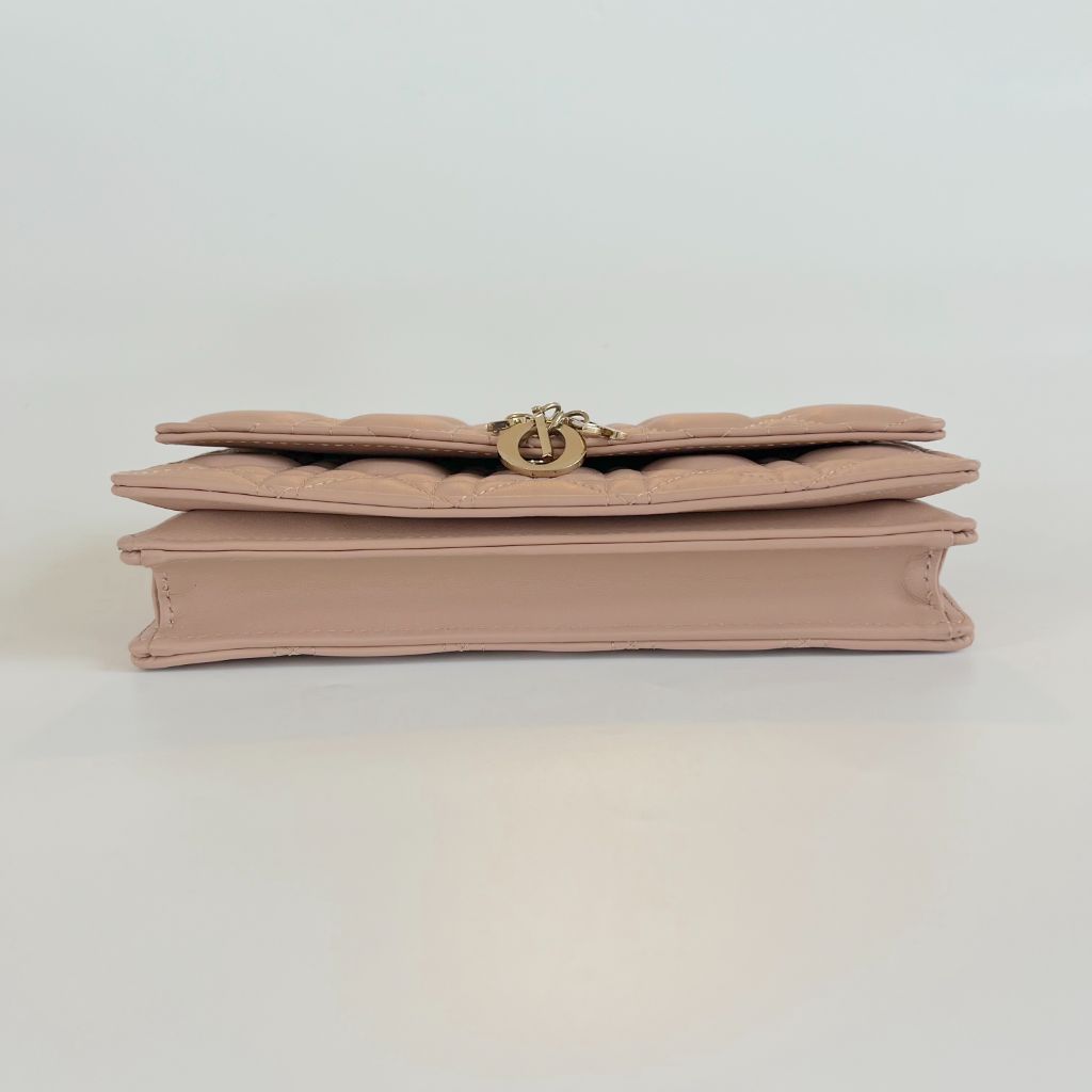 Dior Lady Dior top handle clutch bag