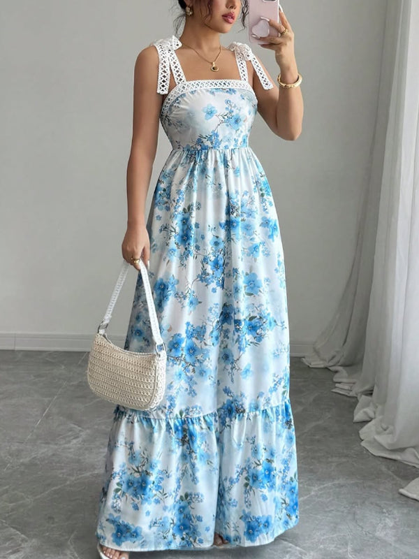 Spaghetti Straps Elegant Vacation Women's Dress