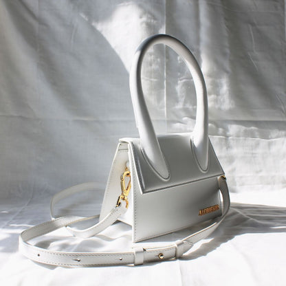 Jacquemus Le Chiquito white leather shoulder bag