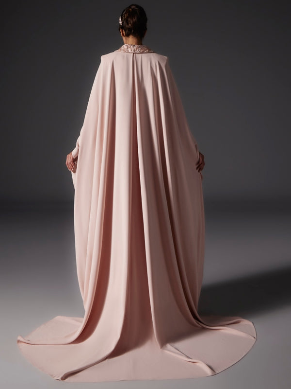 V-neck Solid Color Maxi Dress