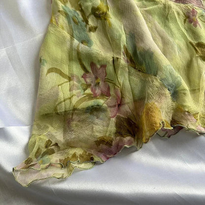 Green Floral Elegant Beaded Long Chiffon Ball Gown Evening Dress Party Dress gh4233