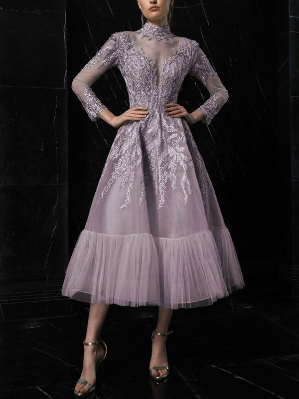 See-through Mesh Elegant Dress