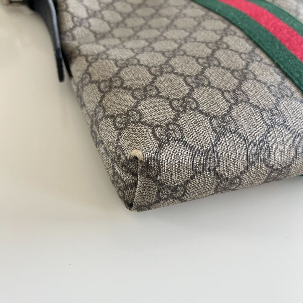 Gucci GG Supreme Monogram Web Messenger Bag