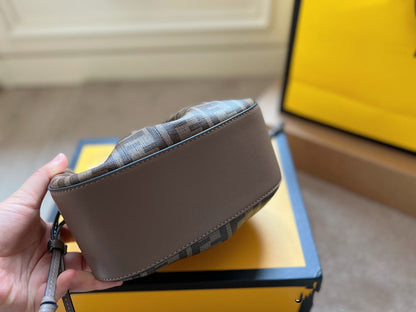 Fendi Pomodorino Mini FF  Bag – Brown – Shoulder Bags