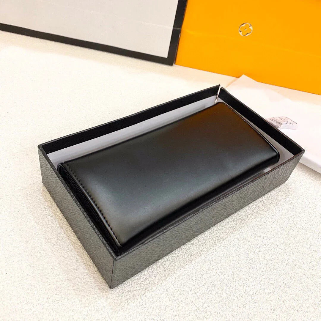 Prada Purse Black Long Wallet Leather Bag Size 19x10cm